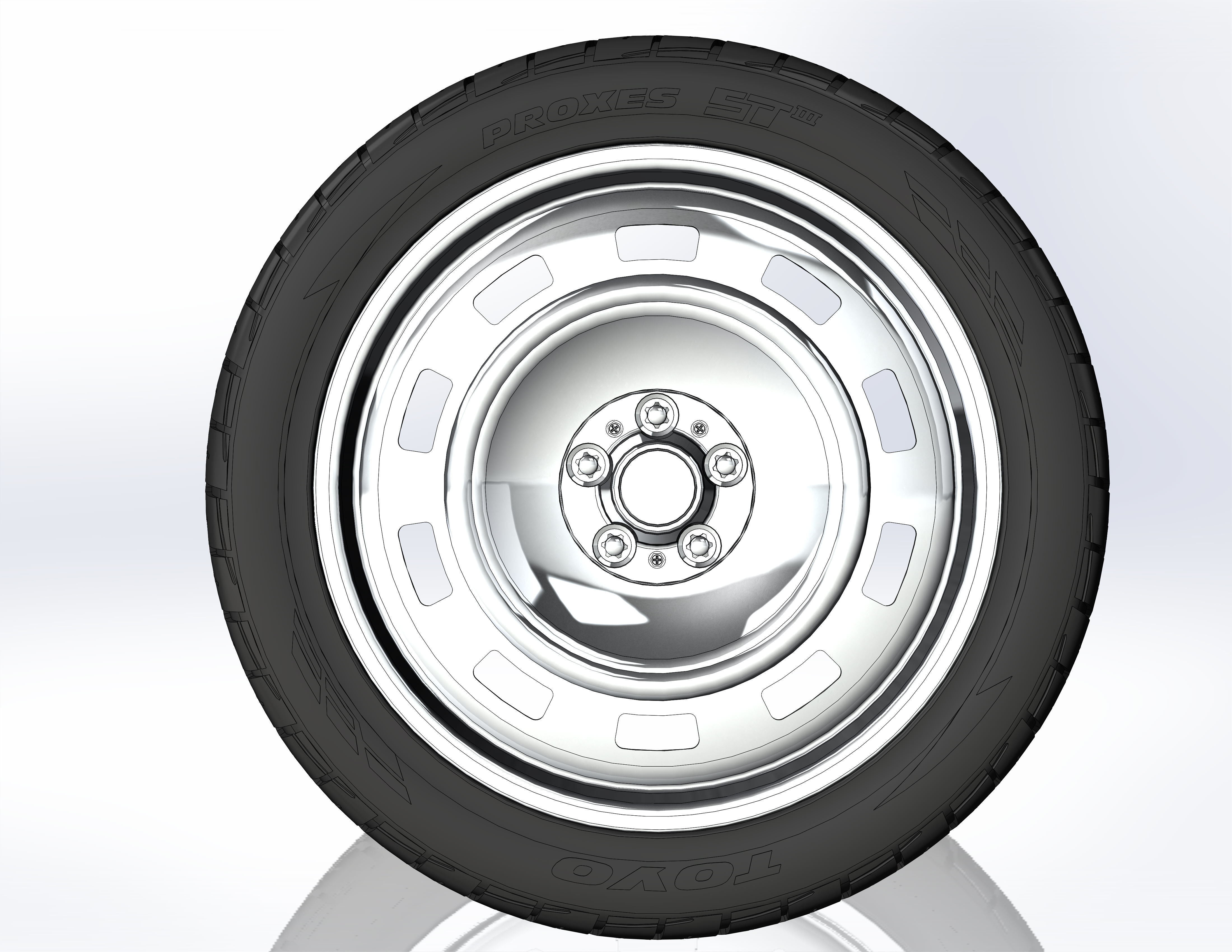 Custom wheels US Mags Scottsdale for your scale model 3D print model_3