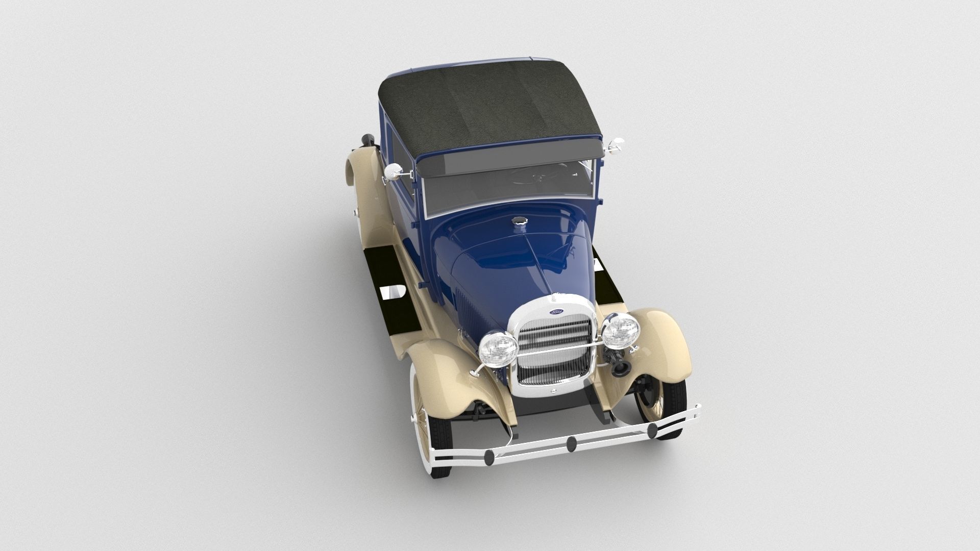 1929 Model A 5 Window Coupe 3D model_4