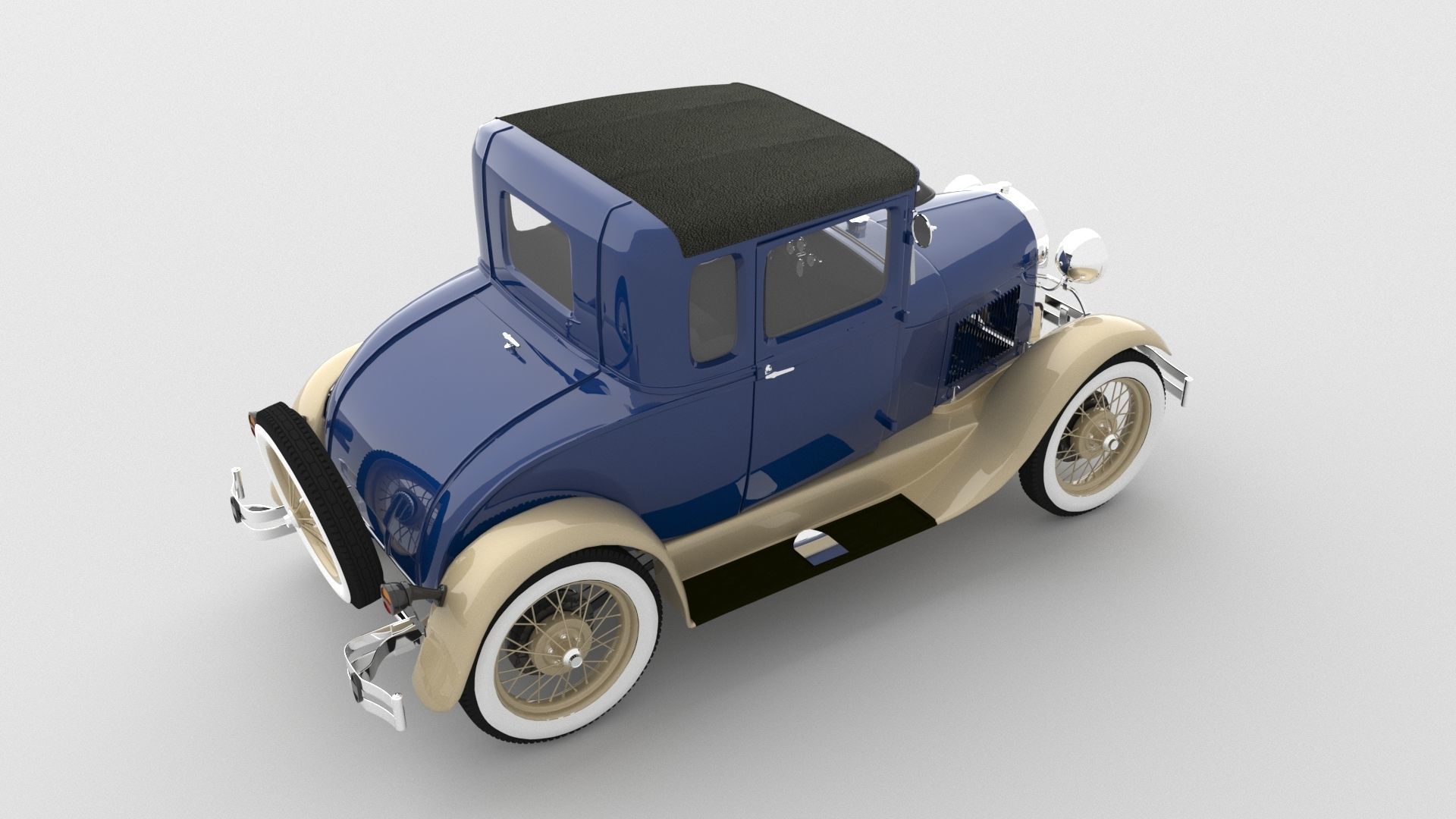 1929 Model A 5 Window Coupe 3D model_3