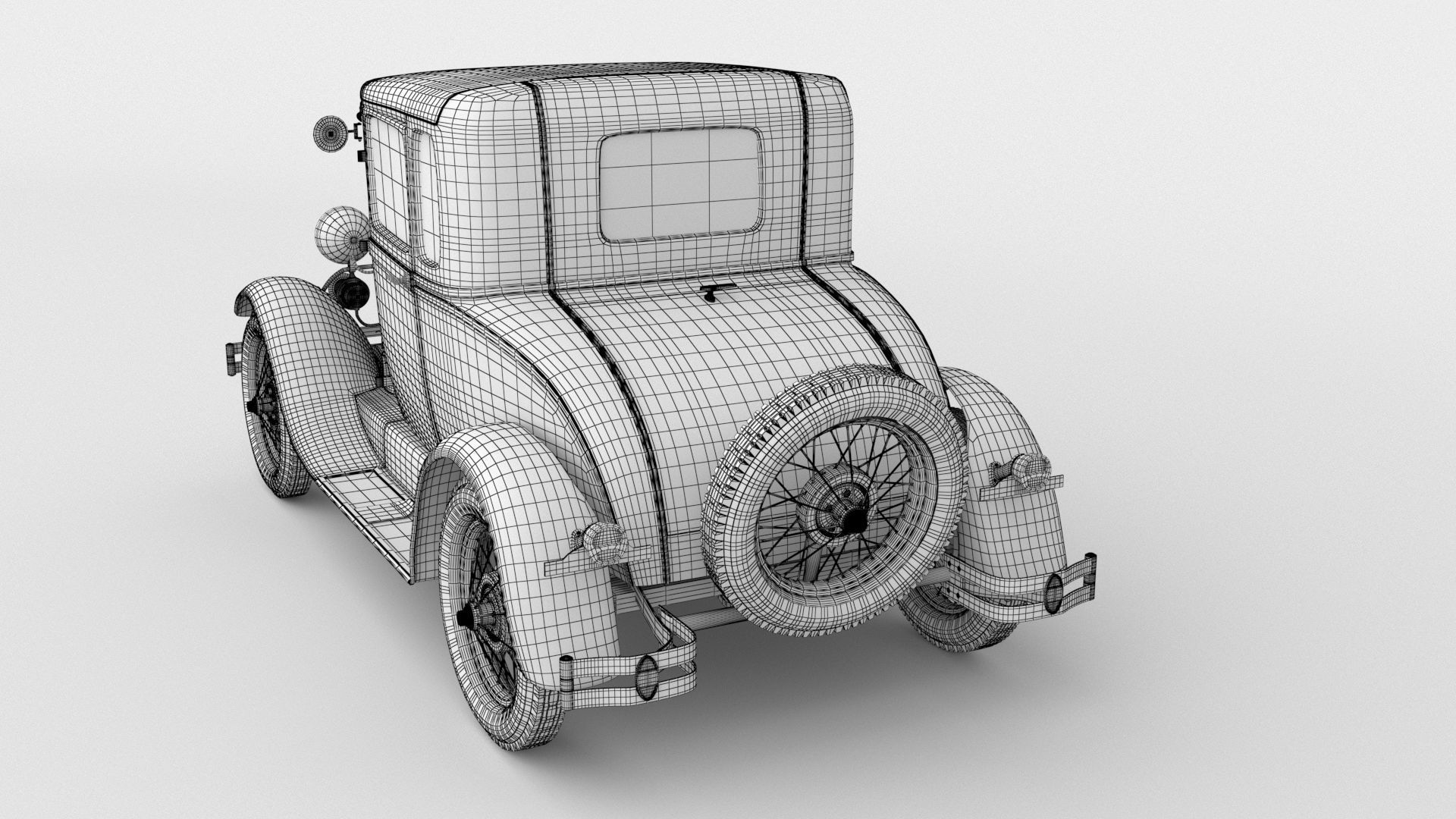 1929 Model A 5 Window Coupe 3D model_7