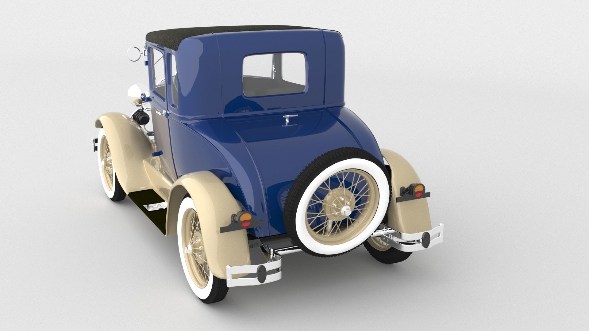 1929 Model A 5 Window Coupe 3D model_2