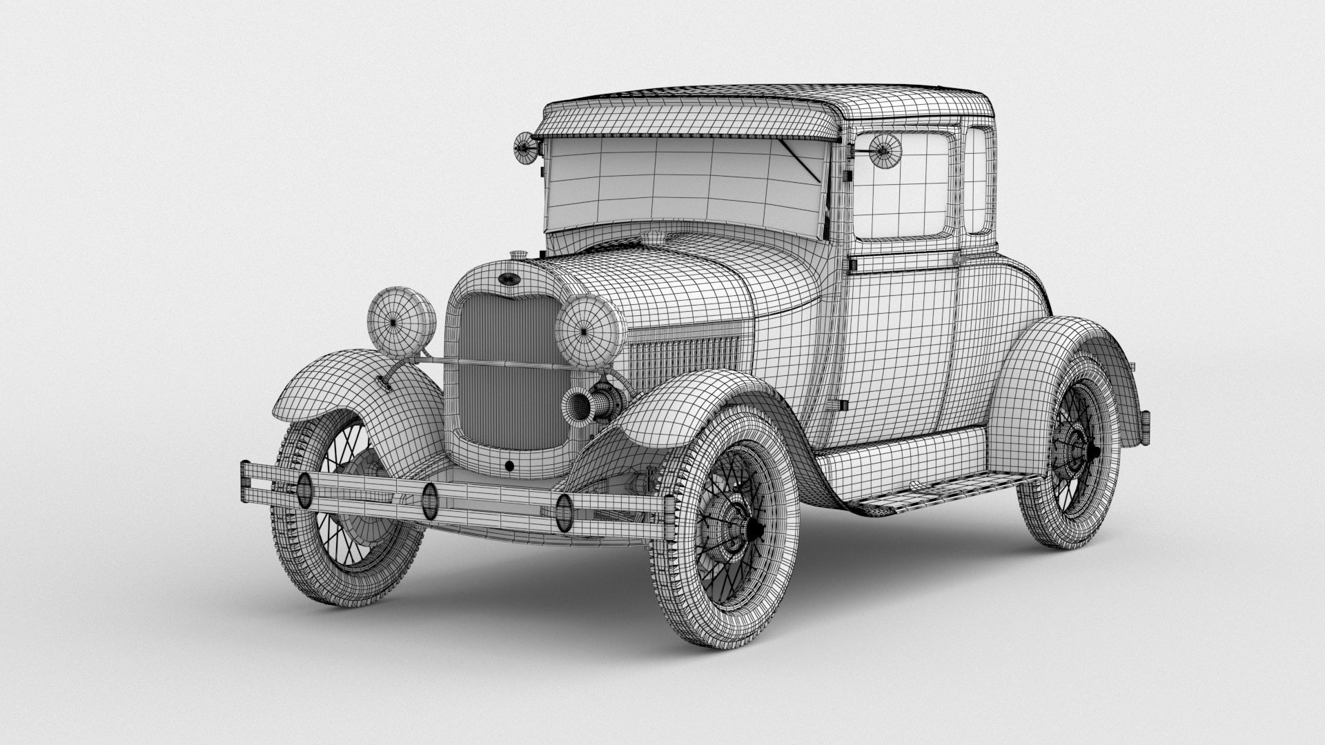 1929 Model A 5 Window Coupe 3D model_6