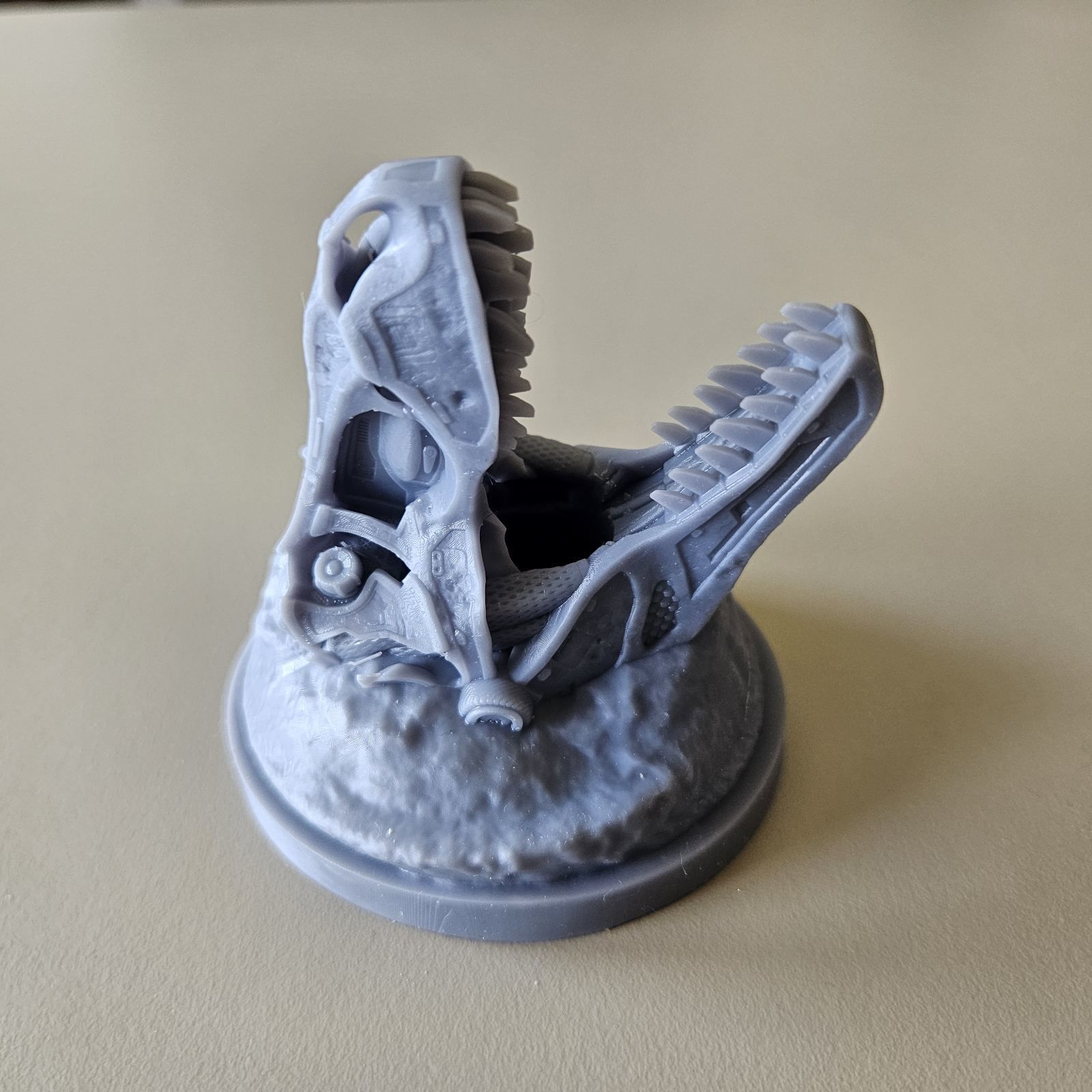 Tyrannosaurus mecha-robot pen holder pre-supported 3D print model_3