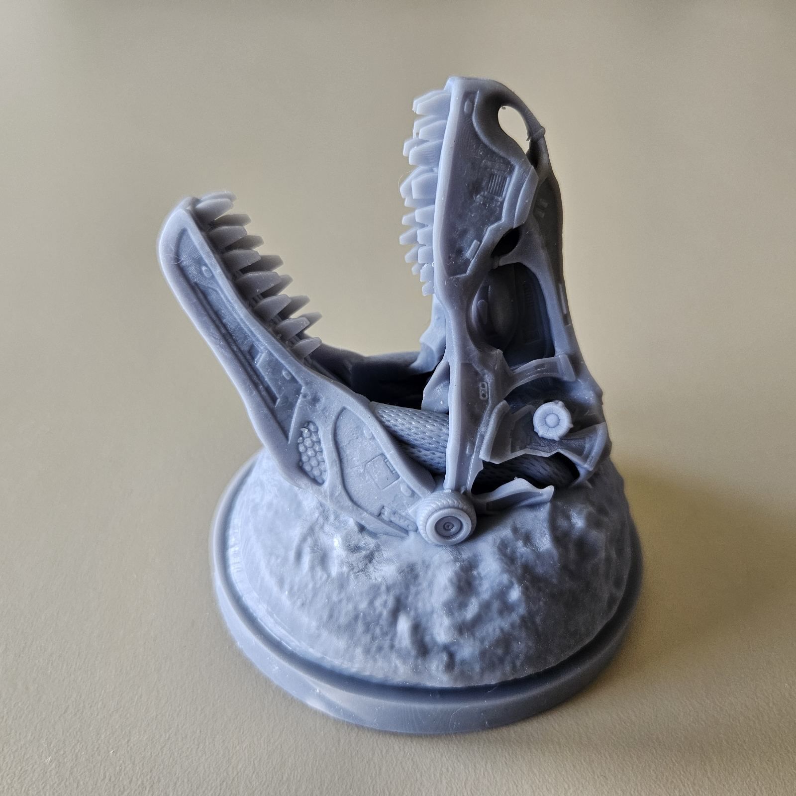 Tyrannosaurus mecha-robot pen holder pre-supported 3D print model_4