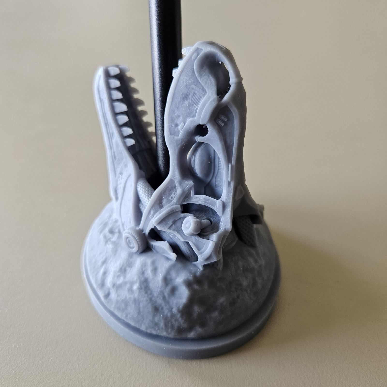Tyrannosaurus mecha-robot pen holder pre-supported 3D print model_5