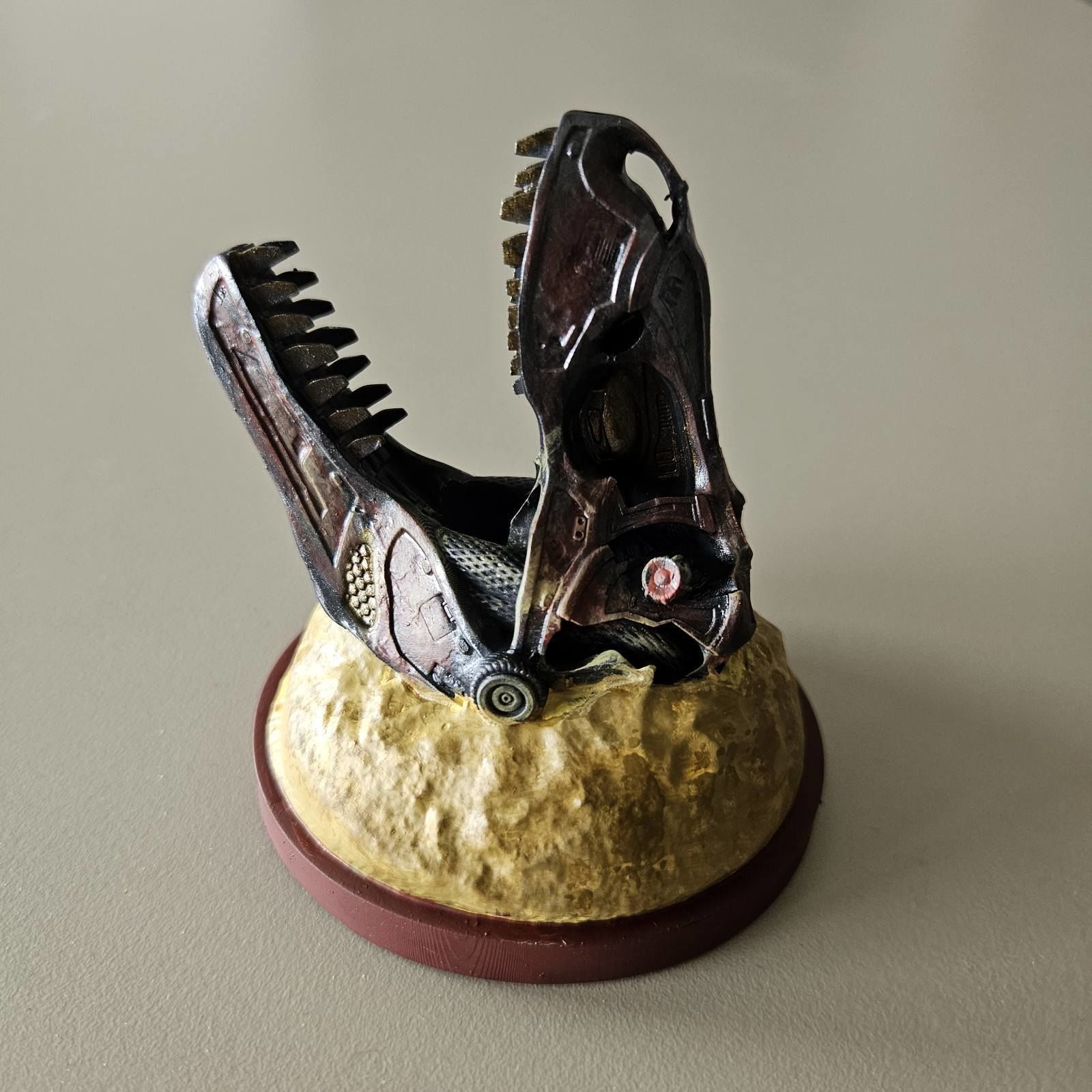 Tyrannosaurus mecha-robot pen holder pre-supported 3D print model_2