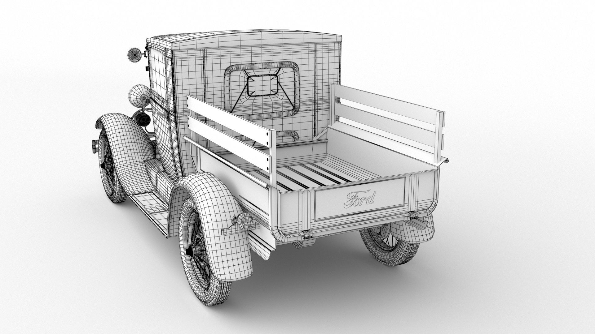1929 Model A Pickup 3D model_7