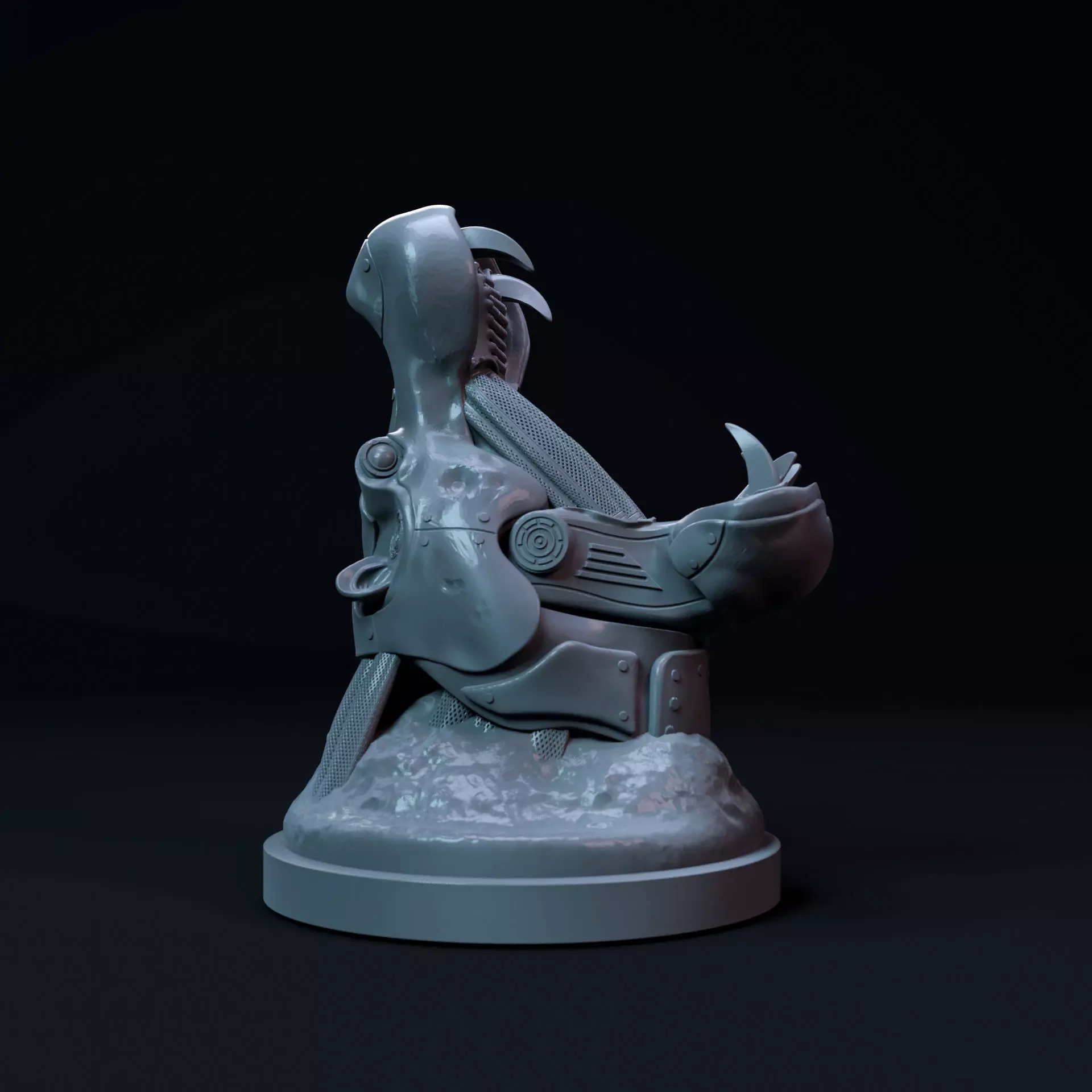 Hippopotamus mecha-robot pen holder pre-supported 3D print model_0