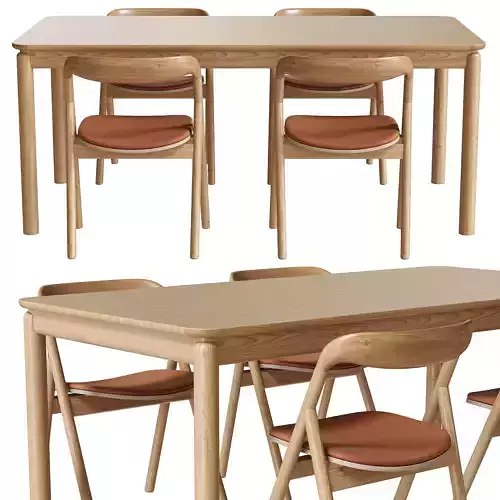 Bolia Ronya Dining Table Fenri Dining Chair Set