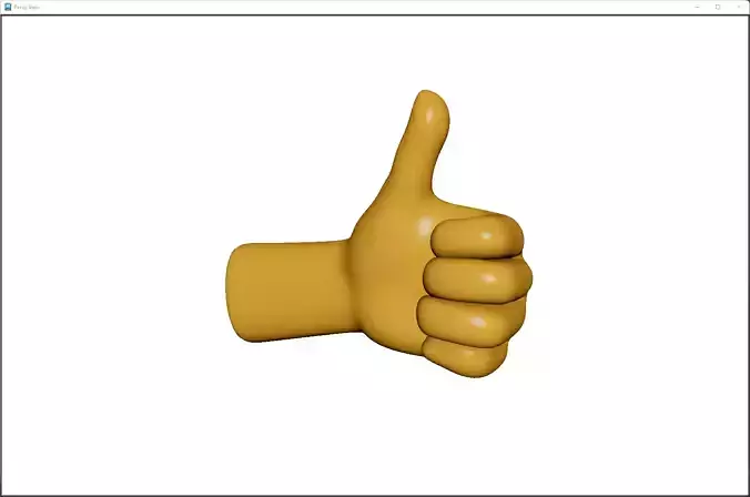 EMOJI HAND THUMBS UP ICON Low-poly 3D model