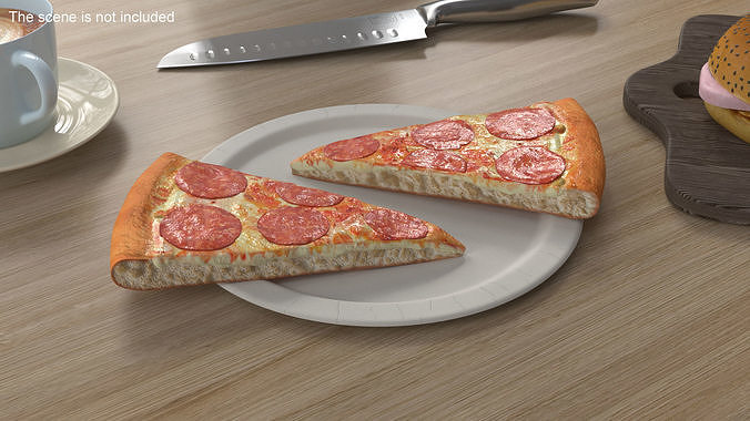 Pepperoni Pizza Slice 3D model 2