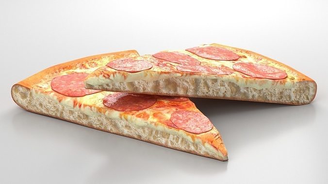 Pepperoni Pizza Slice 3D model 3