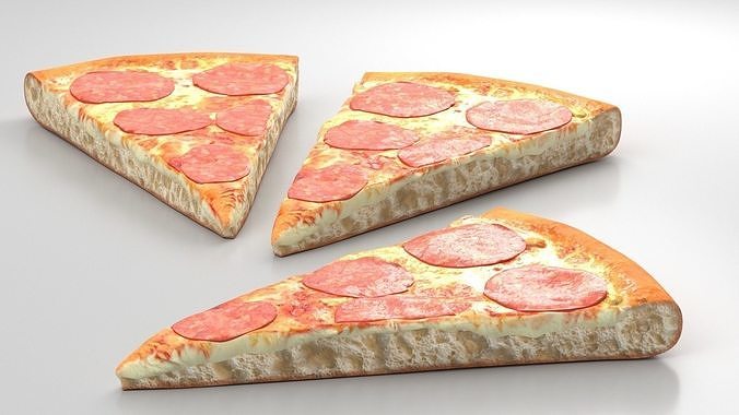 Pepperoni Pizza Slice 3D model 4