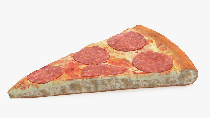 Pepperoni Pizza Slice 3D model 7