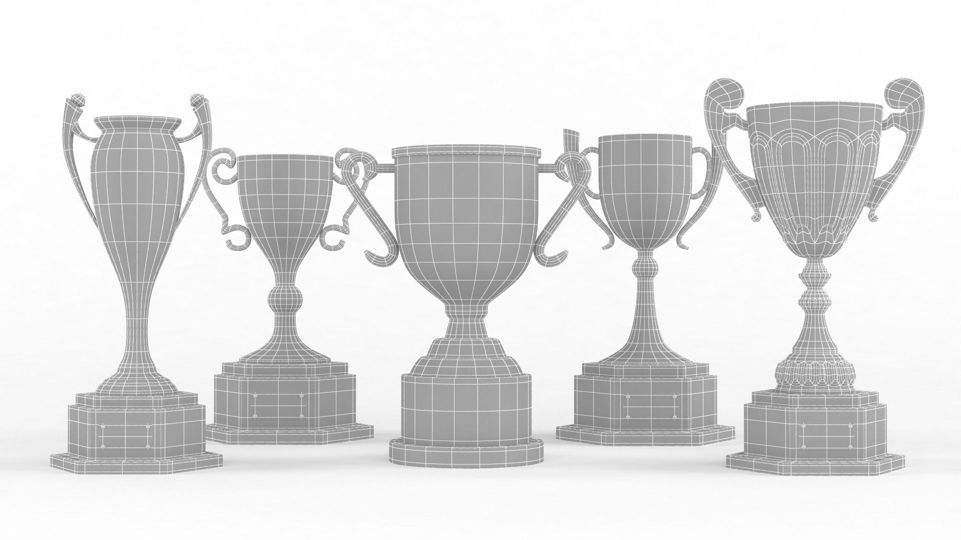 Trophy Cup Collection 3D model_12