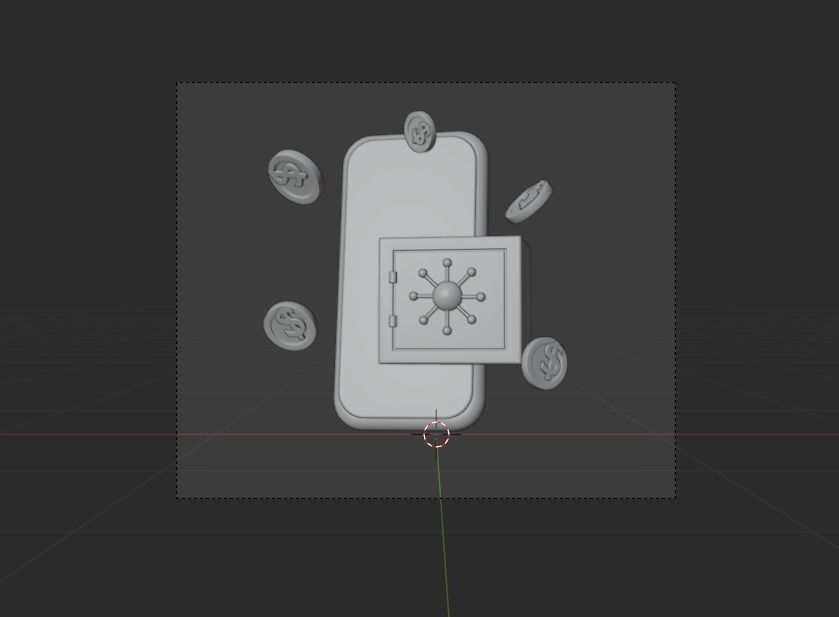 Money saving 3d Illustration  Icon Pack 3D model_30