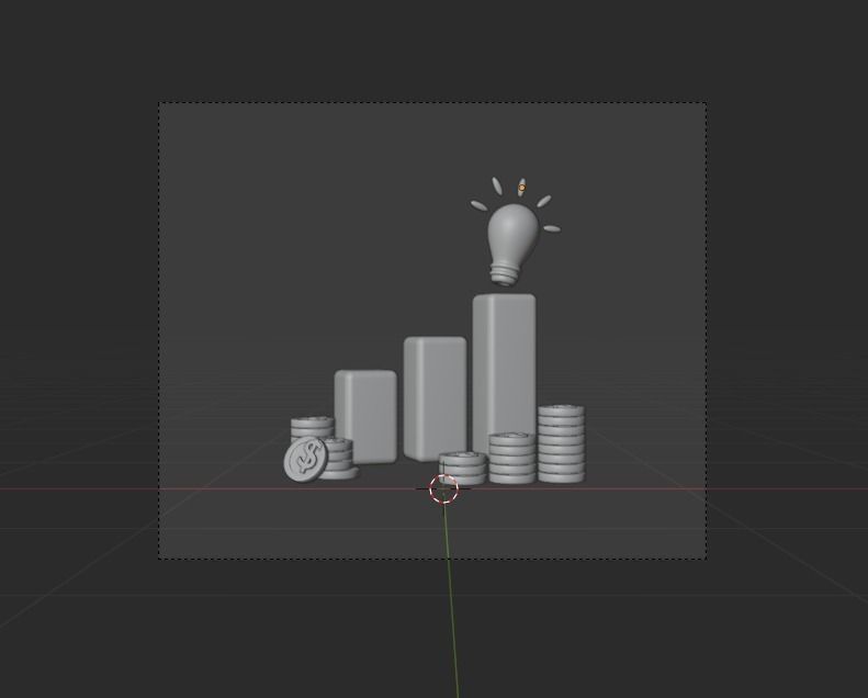 Money saving 3d Illustration  Icon Pack 3D model_7