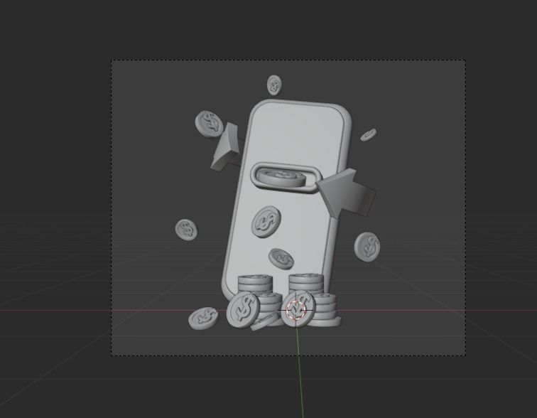 Money saving 3d Illustration  Icon Pack 3D model_26