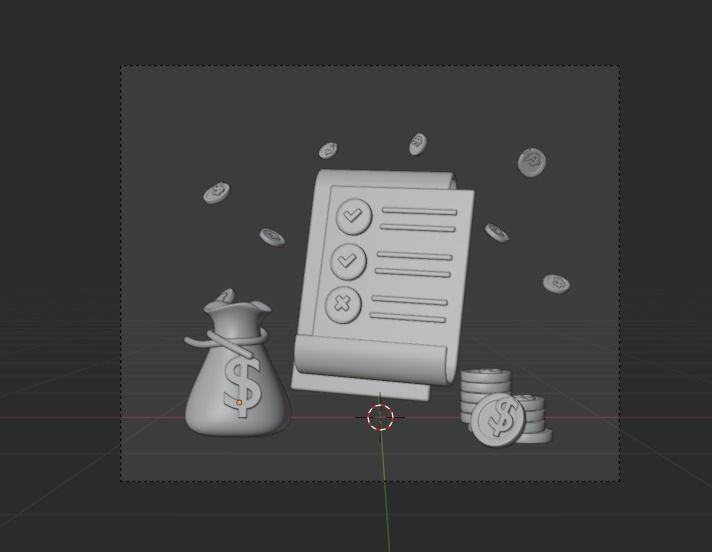 Money saving 3d Illustration  Icon Pack 3D model_18