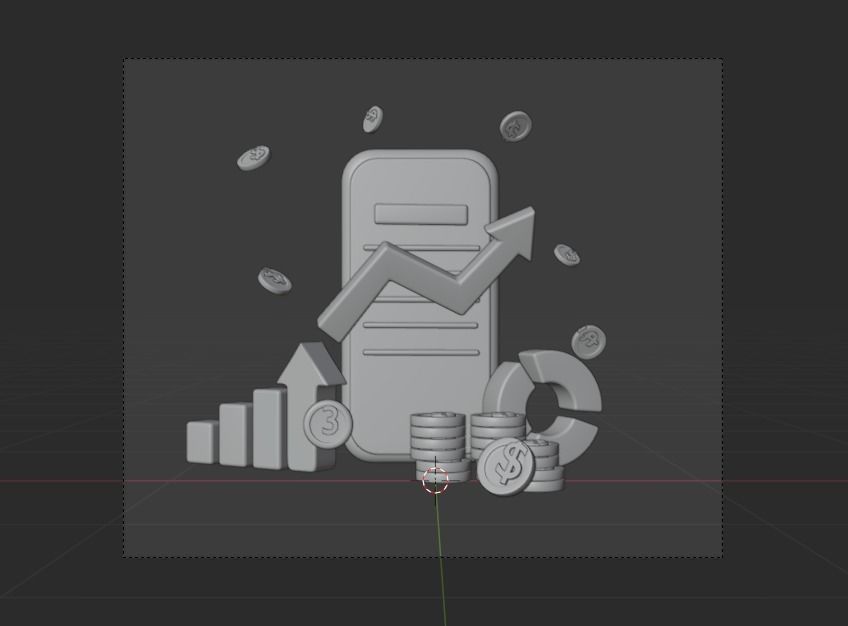 Money saving 3d Illustration  Icon Pack 3D model_39