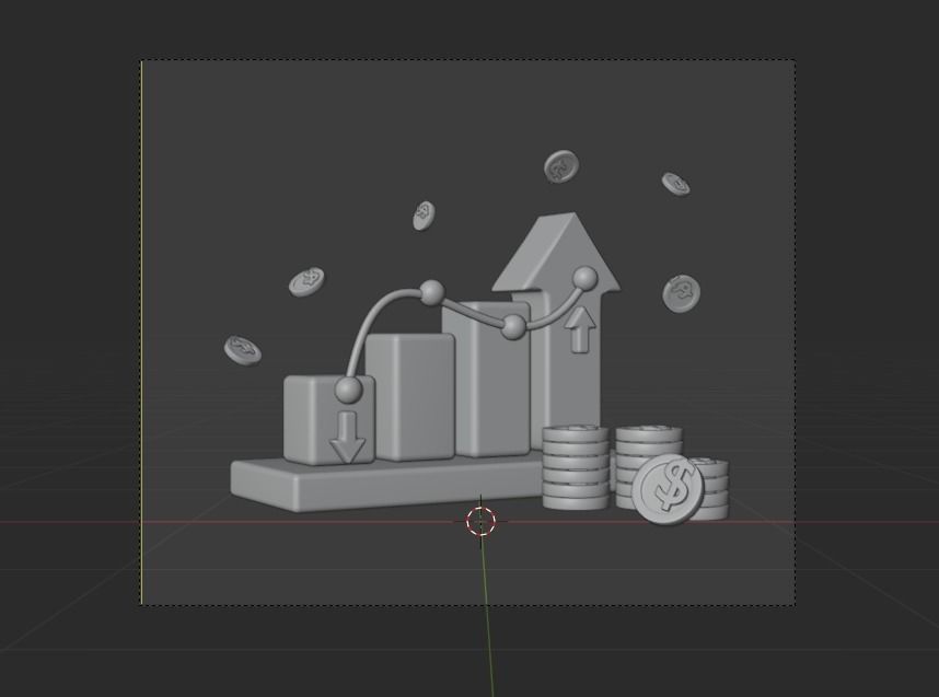 Money saving 3d Illustration  Icon Pack 3D model_37