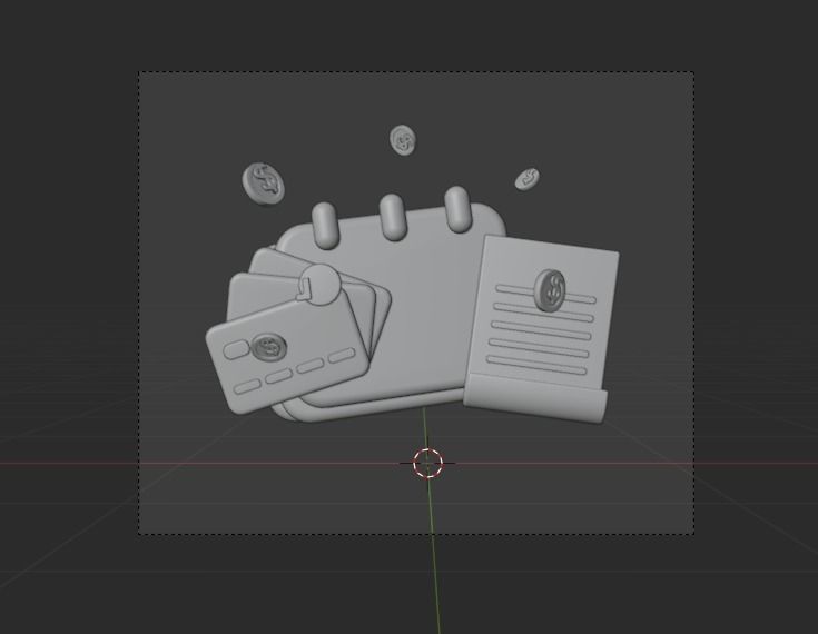 Money saving 3d Illustration  Icon Pack 3D model_20