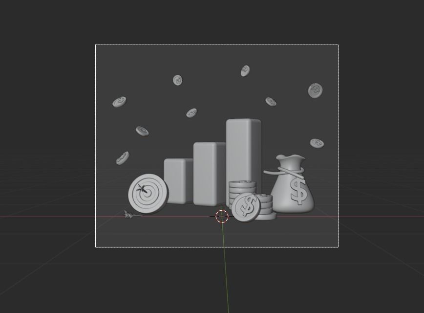 Money saving 3d Illustration  Icon Pack 3D model_9