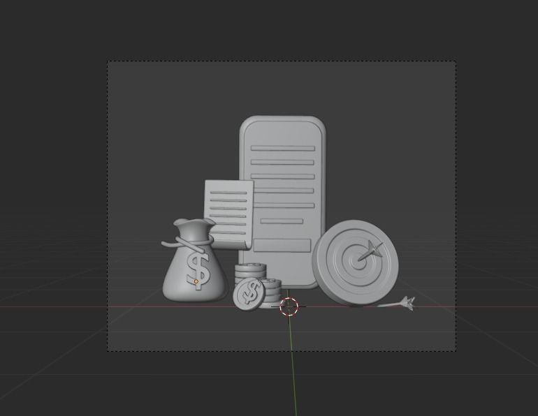 Money saving 3d Illustration  Icon Pack 3D model_11