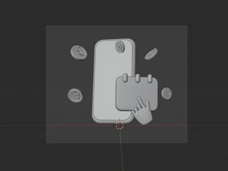 Money saving 3d Illustration  Icon Pack 3D model_27