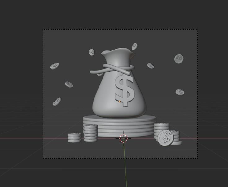 Money saving 3d Illustration  Icon Pack 3D model_14