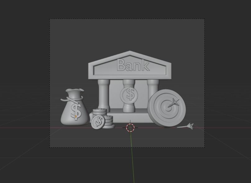 Money saving 3d Illustration  Icon Pack 3D model_10