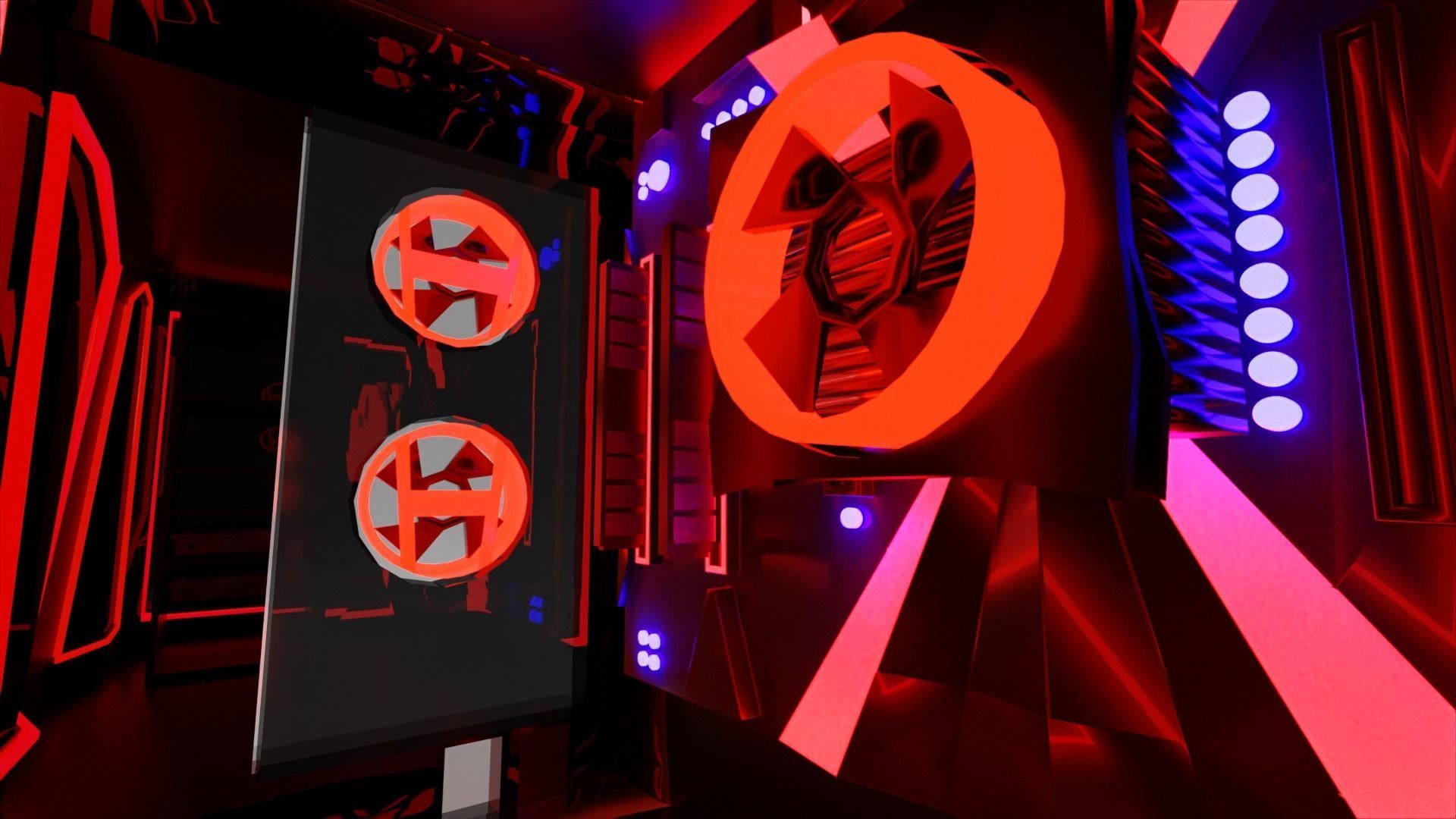 Concept Gaming PC 3D model_4