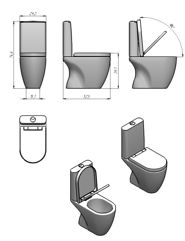 Toilet 3D print model_2