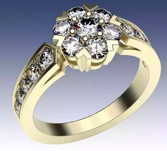 Ring Fleurette 3D print model