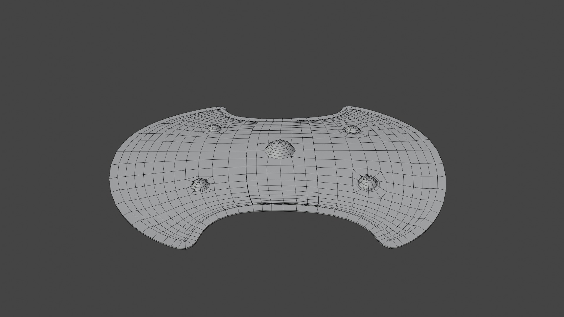 Wooden Shield Low-poly 3D model_3