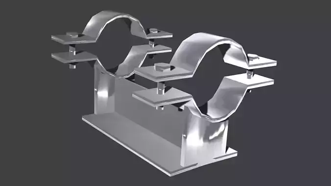 Pipe clamp heavy duty 3D model