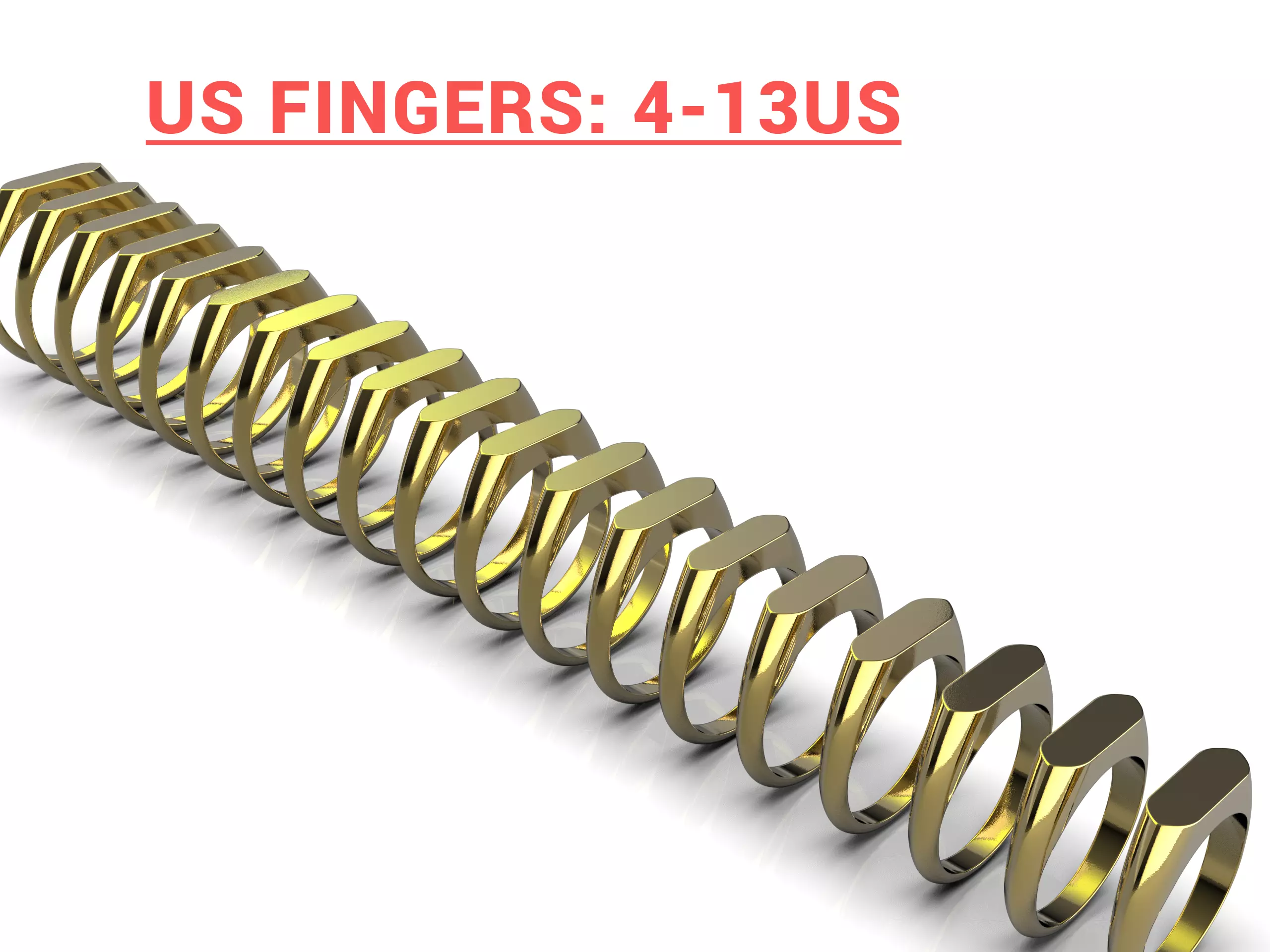 Dainty Long Hexagon Narrow Signet Ring Band 3D print model