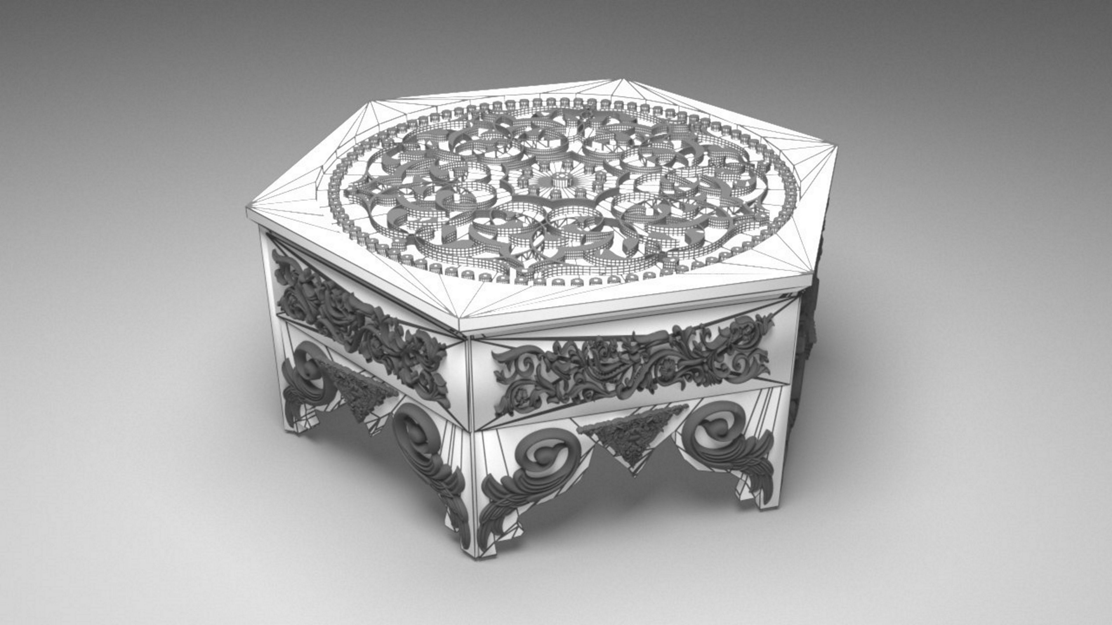 Anatolian Style Coffee Table 4K 3D model_8