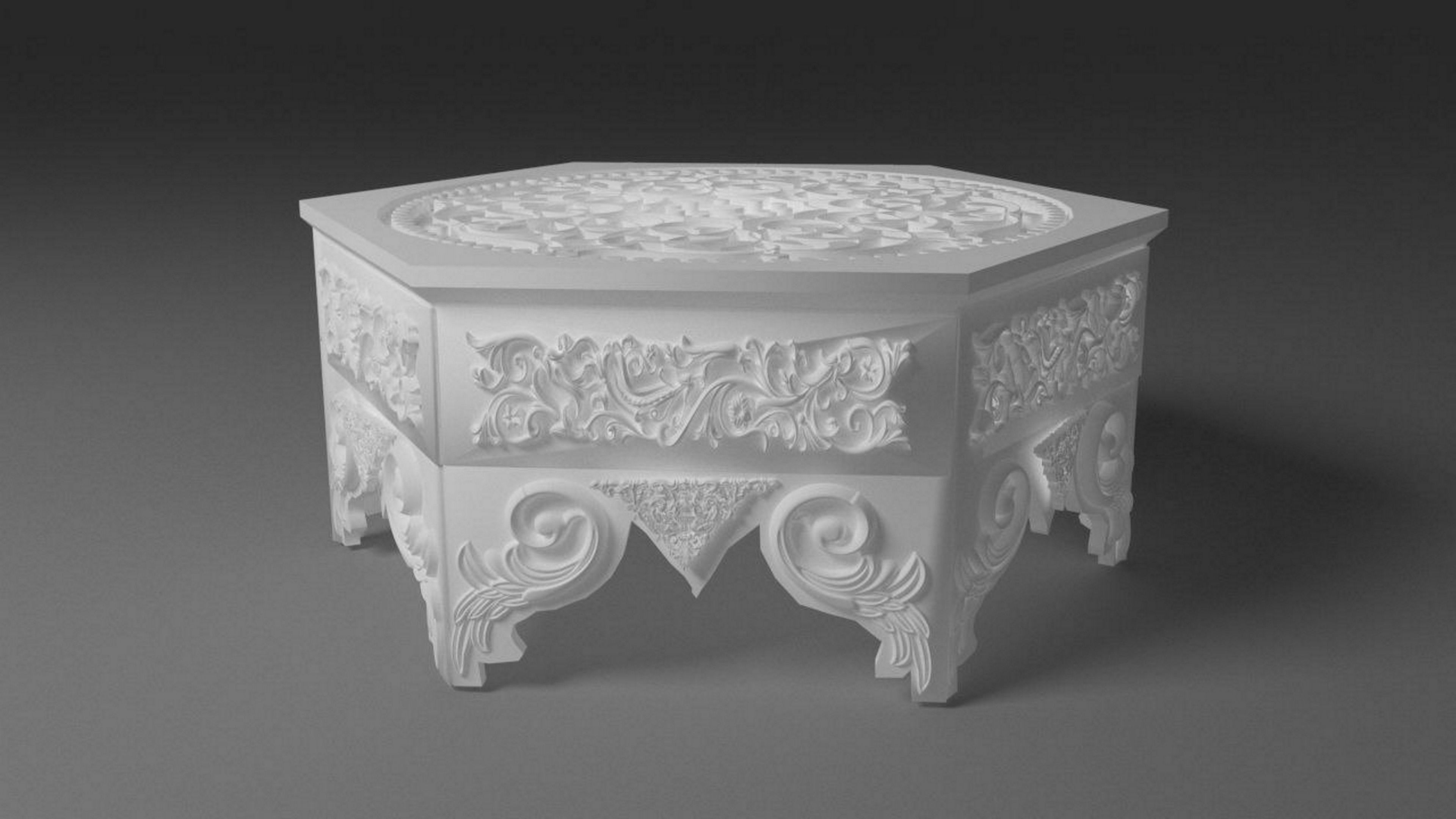 Anatolian Style Coffee Table 4K 3D model_6