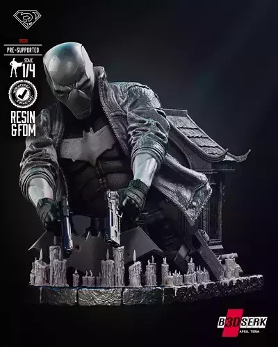 B3DSERK Red Hood Bust Tested for 3D printing 