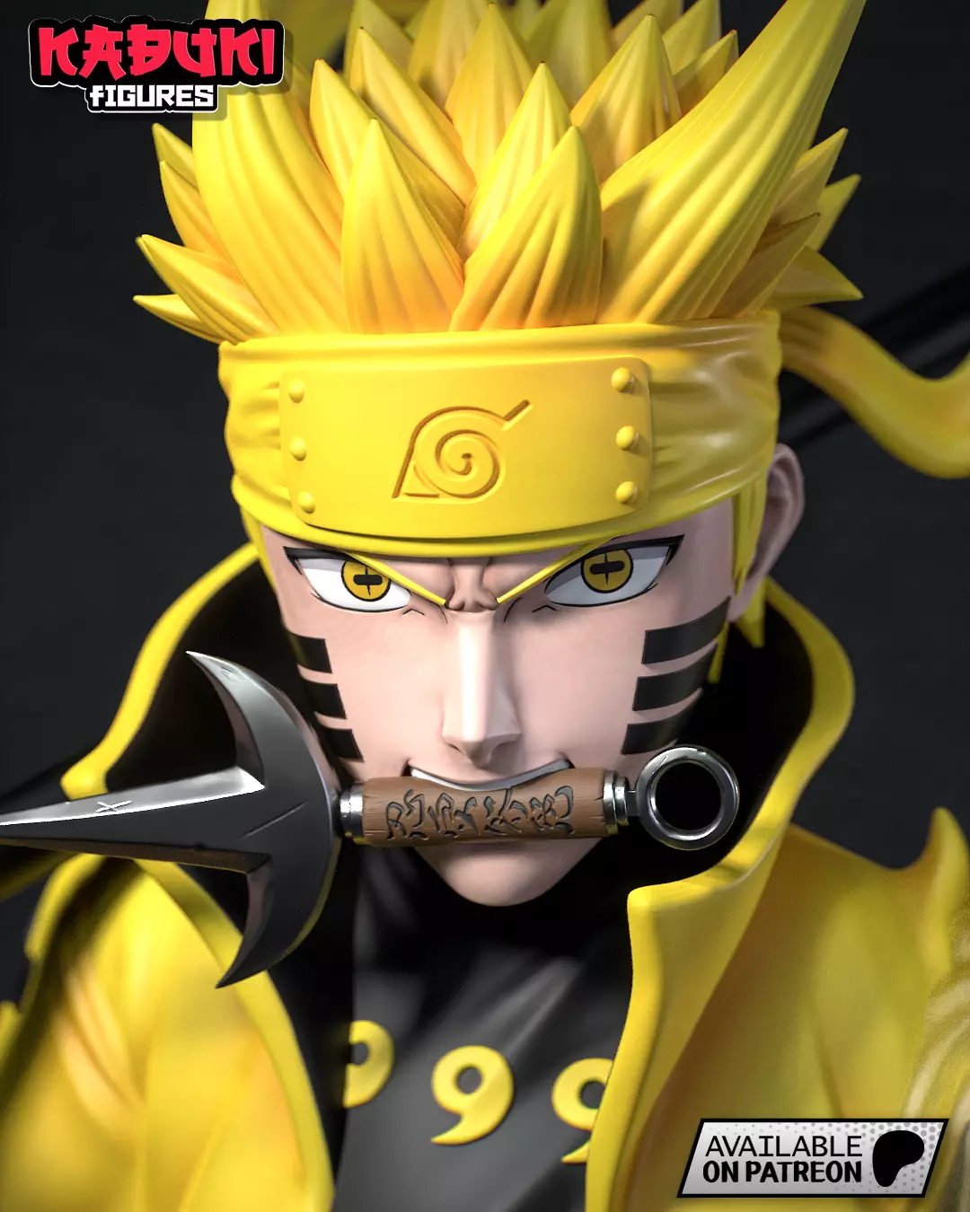 NARUTO - 6 PATH MODE BUST 3D print model_0