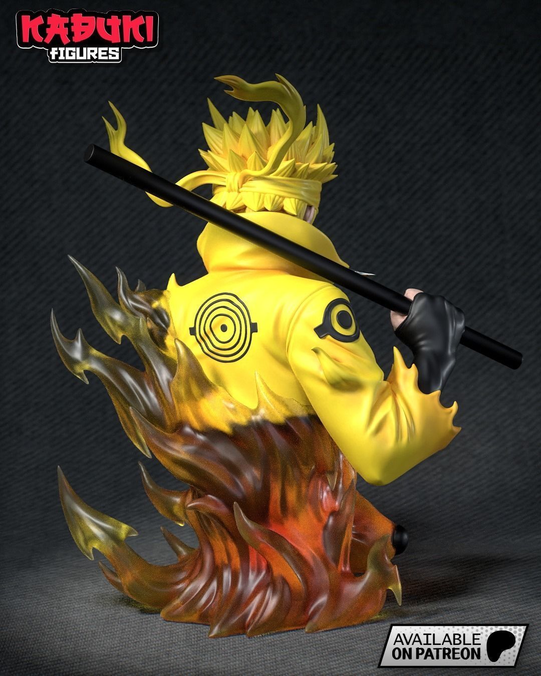 NARUTO - 6 PATH MODE BUST 3D print model_3