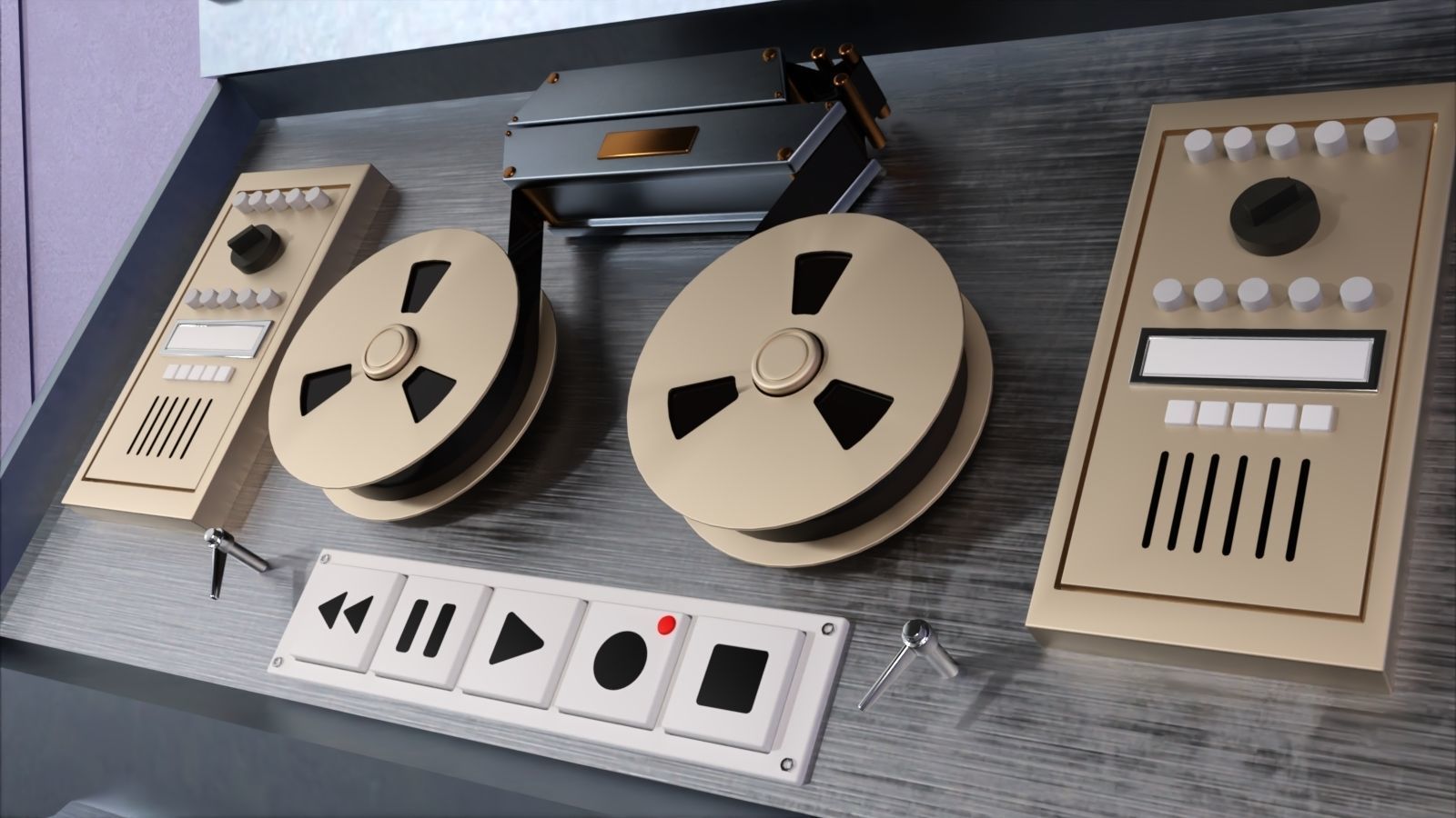 Quadruplex Videotape Recorder 3D model_2