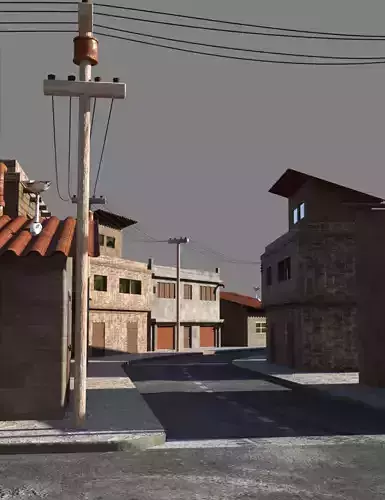 Tharelian Street - Blue Angel 3D model