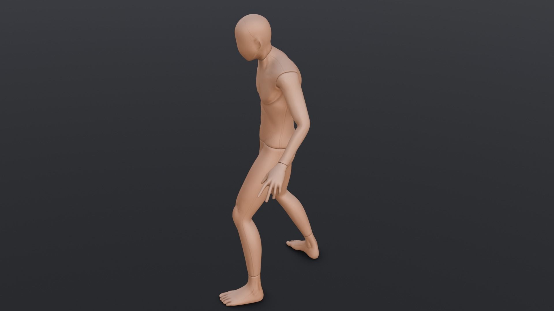 Human Body Rigged 3D Model Low-poly 3D model_10