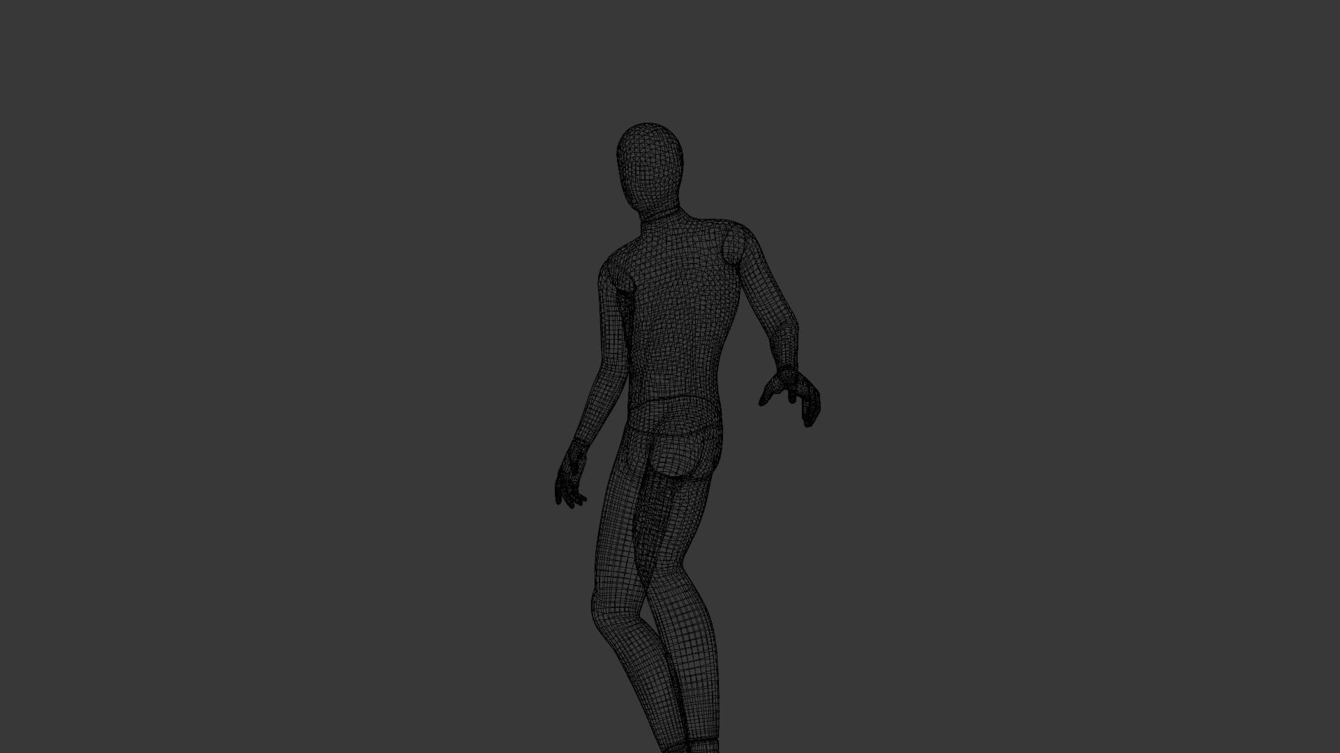 Human Body Rigged 3D Model Low-poly 3D model_2