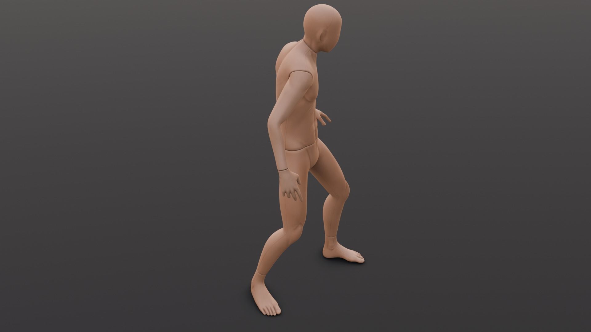 Human Body Rigged 3D Model Low-poly 3D model_6