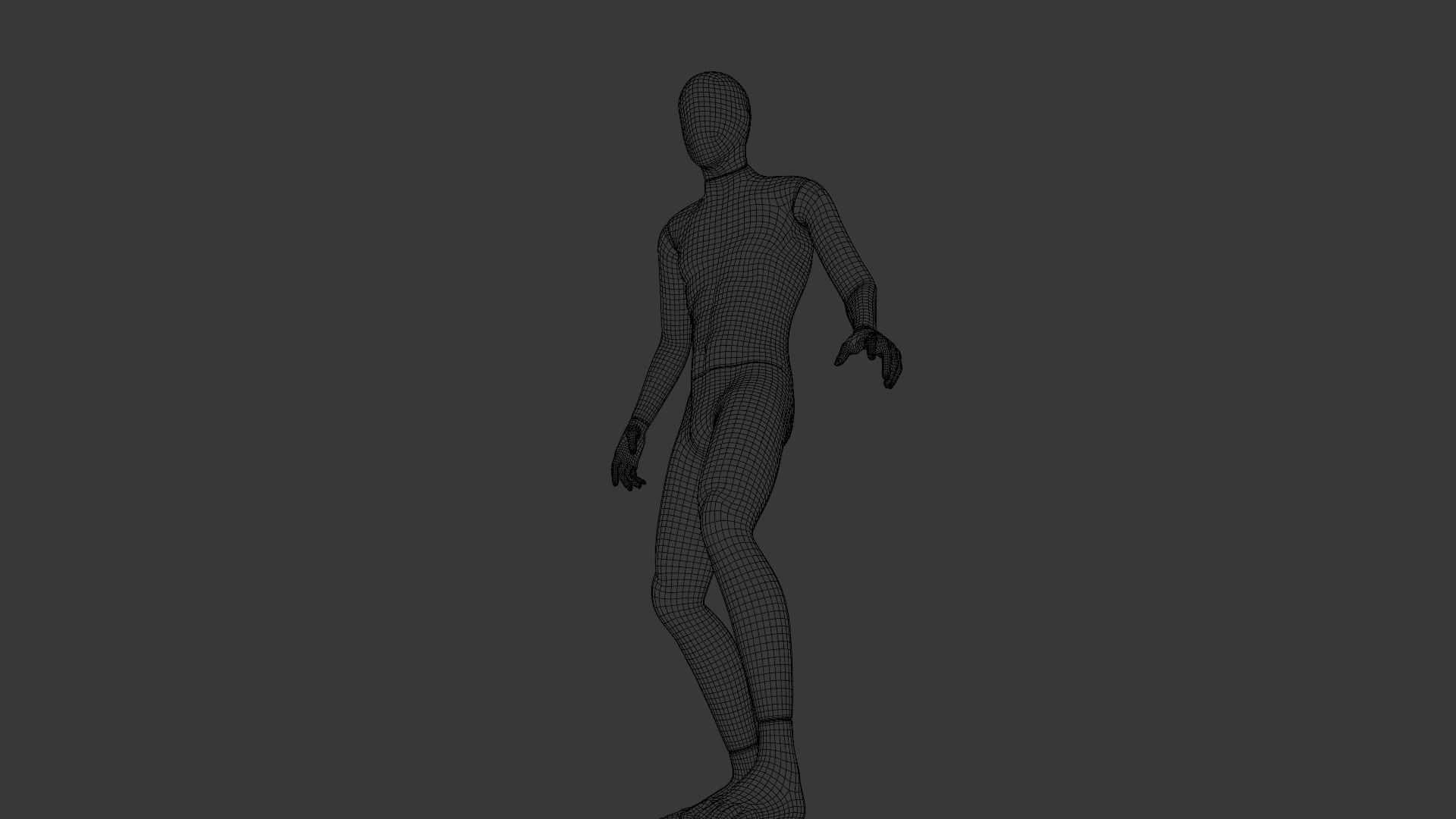 Human Body Rigged 3D Model Low-poly 3D model_3