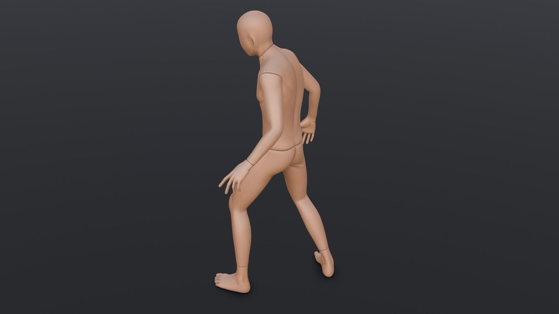 Human Body Rigged 3D Model Low-poly 3D model_9