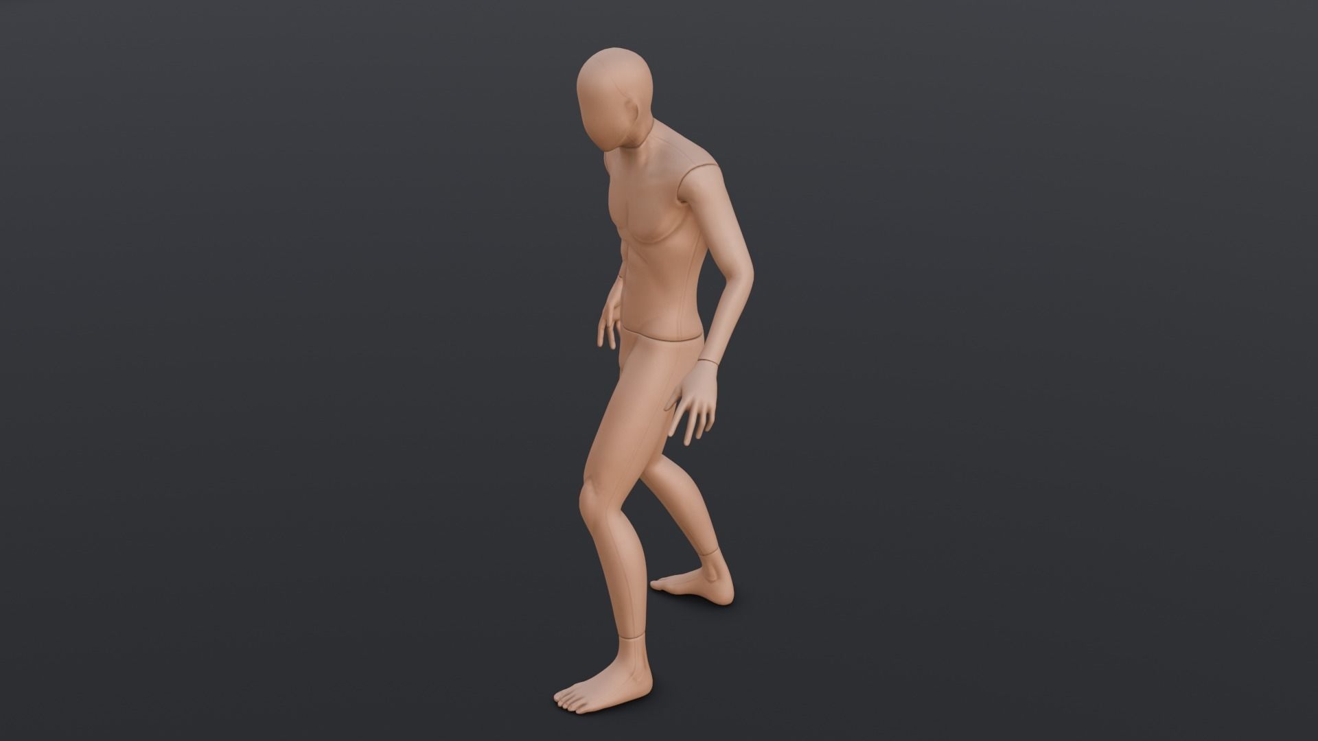 Human Body Rigged 3D Model Low-poly 3D model_11